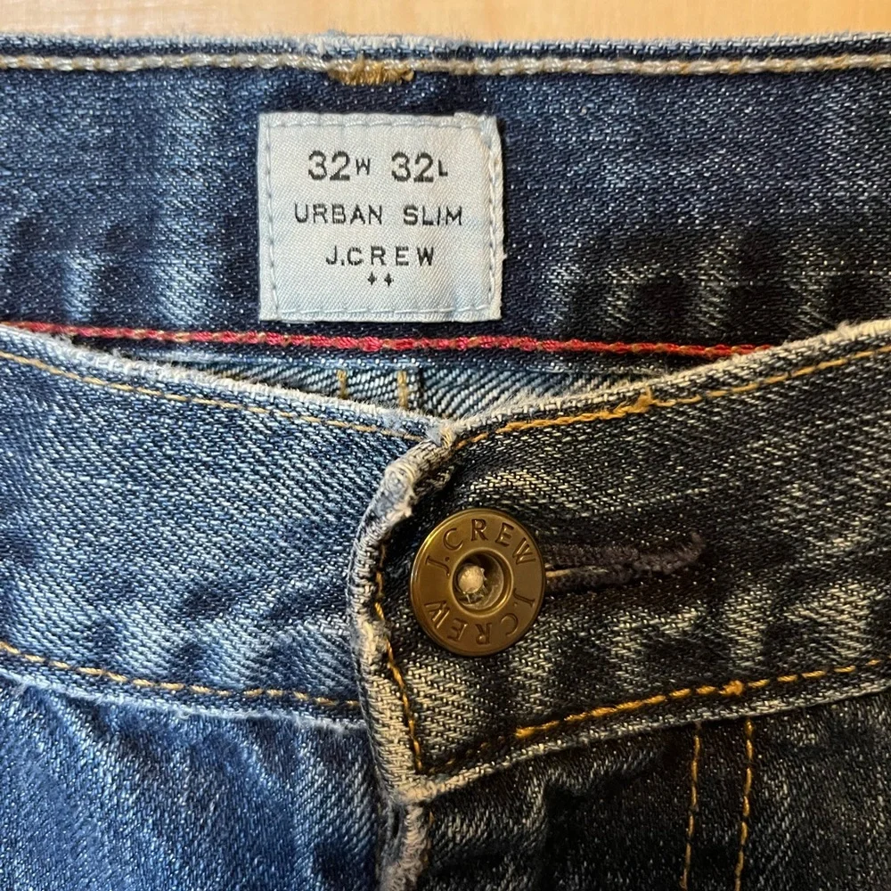 J. Crew men's 32 x 32 urban slim jeans